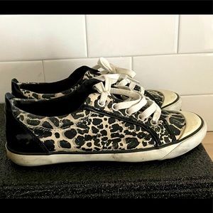 Coach Black/white gray canvas sneakers 7.5